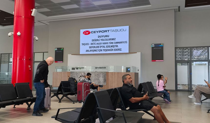 Taşucu Limanı'nda Kıbrıs seferleri iptal edildi