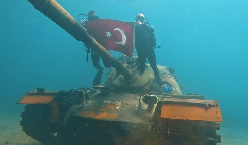 Saros Körfezi'ndeki tank batığı, dalış tutkunlarının gözdesi oldu