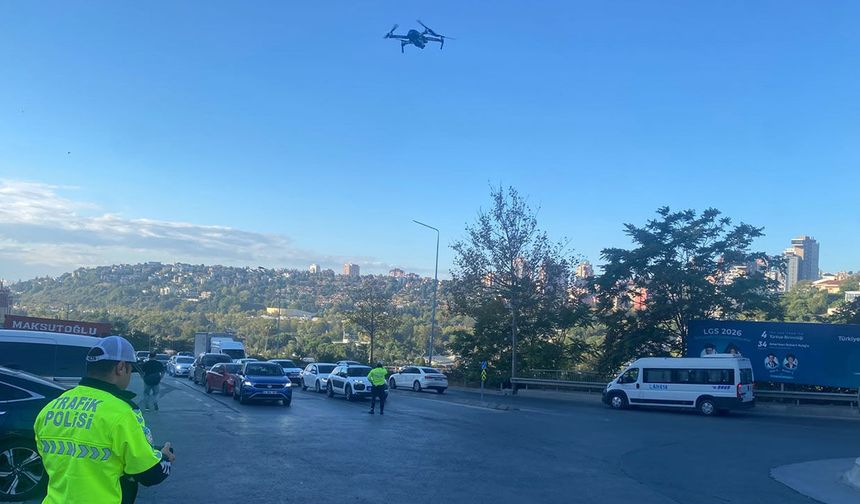 Bahçeşehir’de dronlu trafik denetimi: 83 araca 366 bin lira ceza