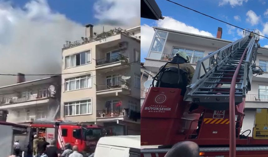 Sarıyer’de binanın çatısında çıkan yangın söndürüldü