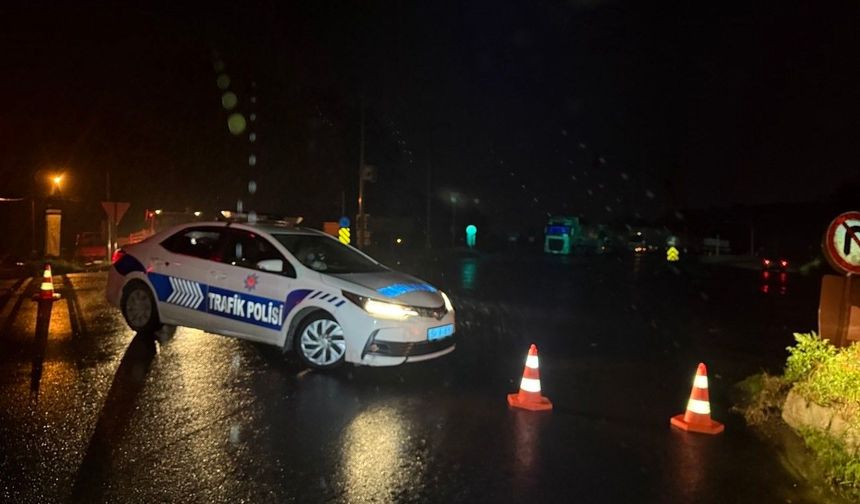 Sakarya'da D-650 kara yolunda tedbir amaçlı trafik durduruldu