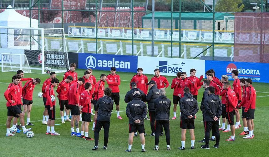 A Milli Futbol Takımı, Belçika maçı hazırlıklarına devam etti