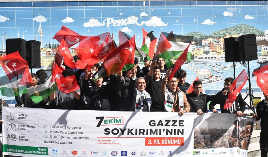 Gazze soykırımının 3'üncü yıl dönümü Pendik’te anıldı