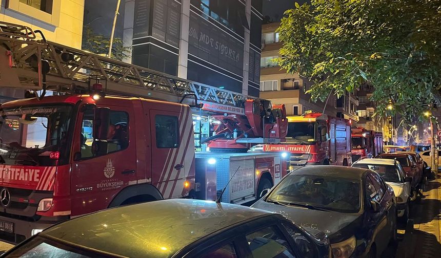 Bahçelievler'de 6 katlı apart otelde yangın