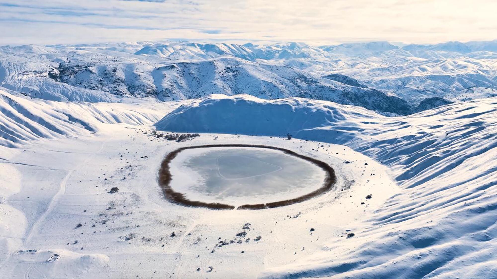 Doğanın nazarlığı beyaza büründü