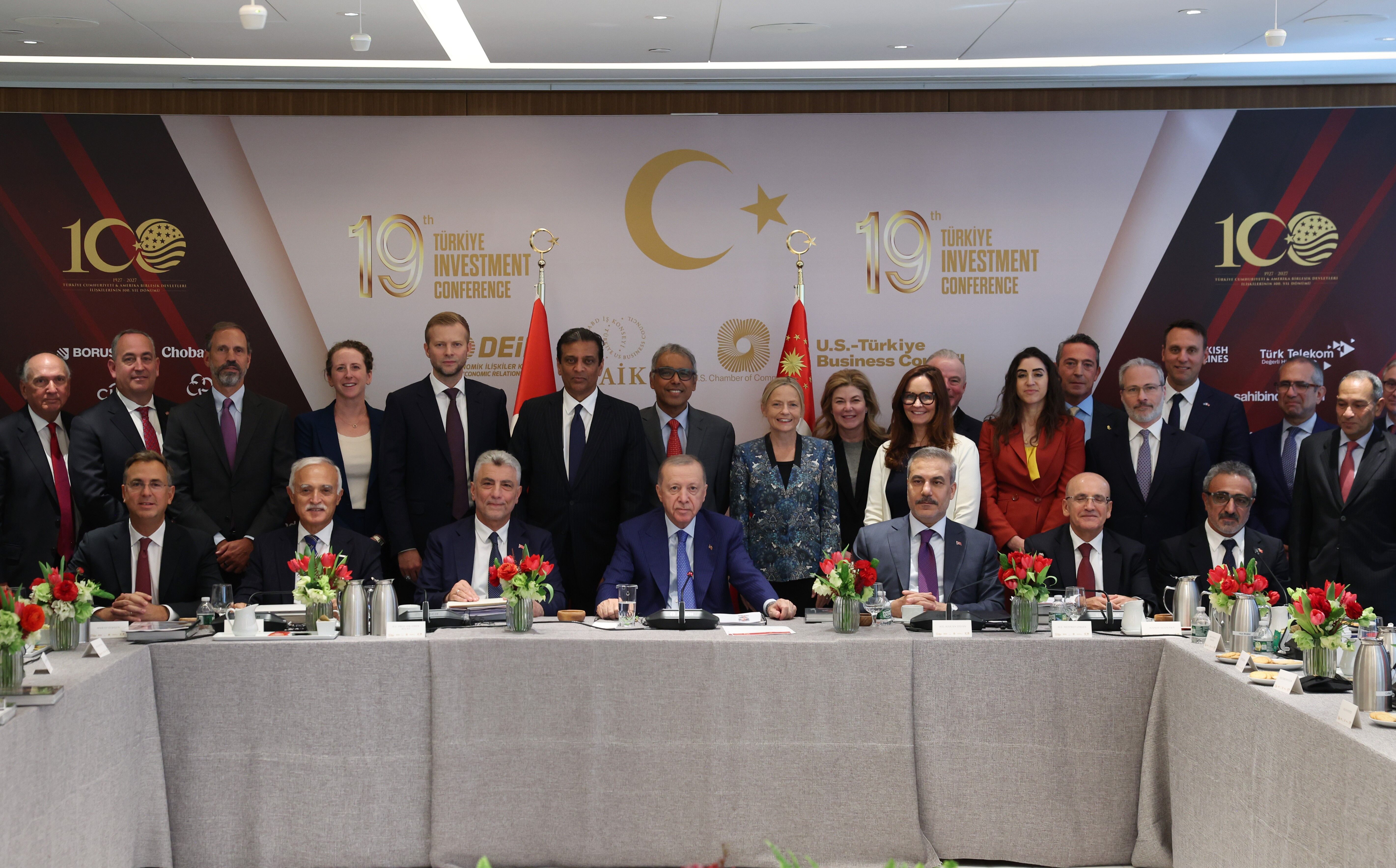 Cumhurbaşkanı Erdoğan, New York'ta iş adamlarıyla bir araya geldi