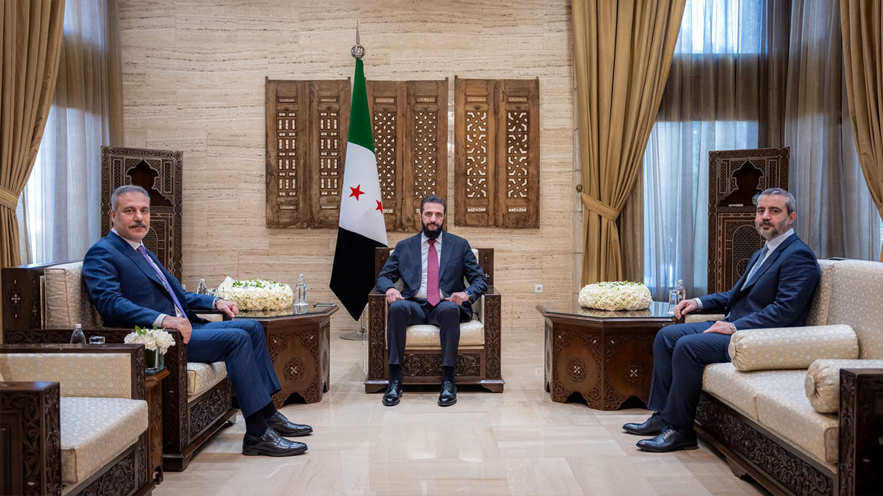 Şara, Bakan Fidan'ı kabul etti