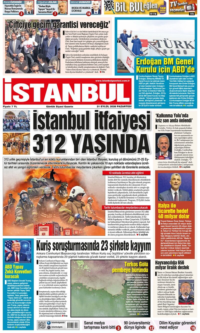 21.09.2026 tarihli 1. sayfa