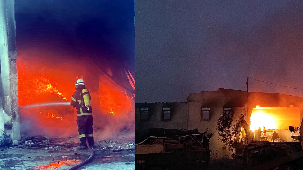 Tekirdağ'da geri dönüşüm tesisinde yangın
