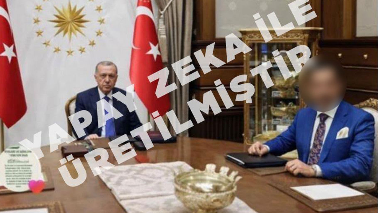 Erdoğan ve Gürlek'le yapay zeka destekli fotoğrafını paylaştı: Gözaltı kararı
