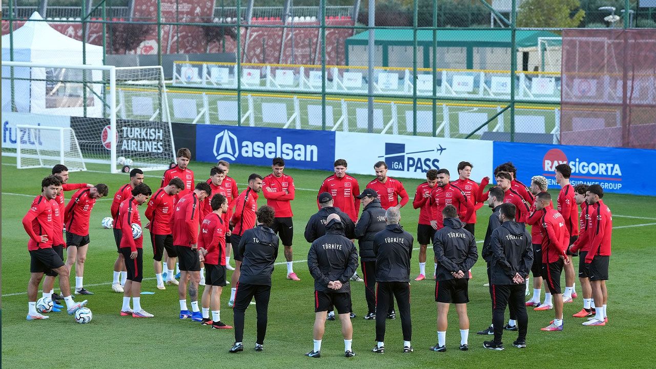A Milli Futbol Takımı, Belçika maçı hazırlıklarına devam etti