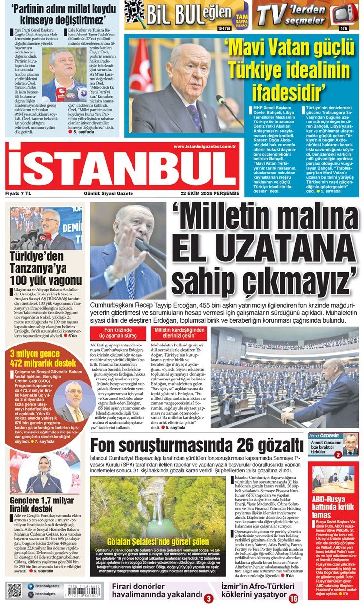 22.10.2026 tarihli 1. sayfa