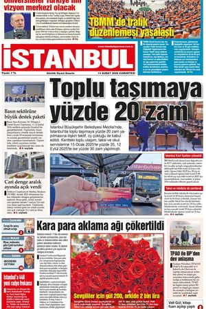 14.02.2026 tarihli 1. sayfa