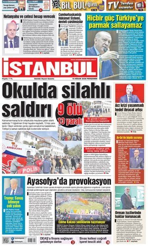 16.04.2026 tarihli 1. sayfa