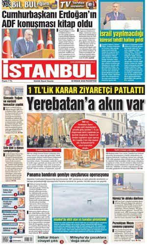 20.04.2026 tarihli 1. sayfa